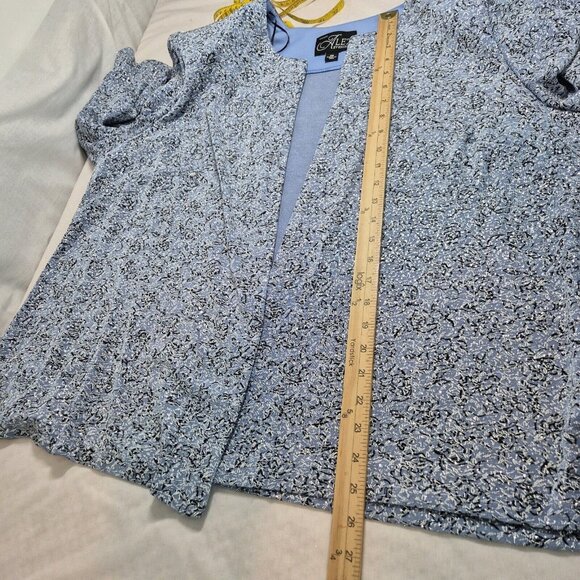 Alex Evenings Women's 2 piece  Jacket And Tank Set Size 3X Plus Blue Hydrange 49 - Picture 9 of 14